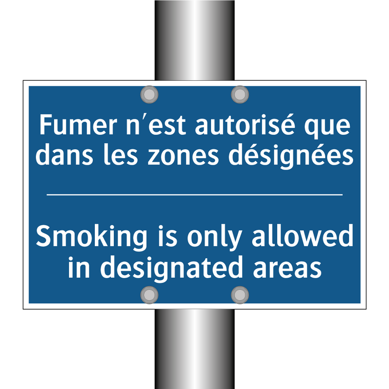 Fumer n'est autorisé que dans  /.../ - Smoking is only allowed in designated  /.../