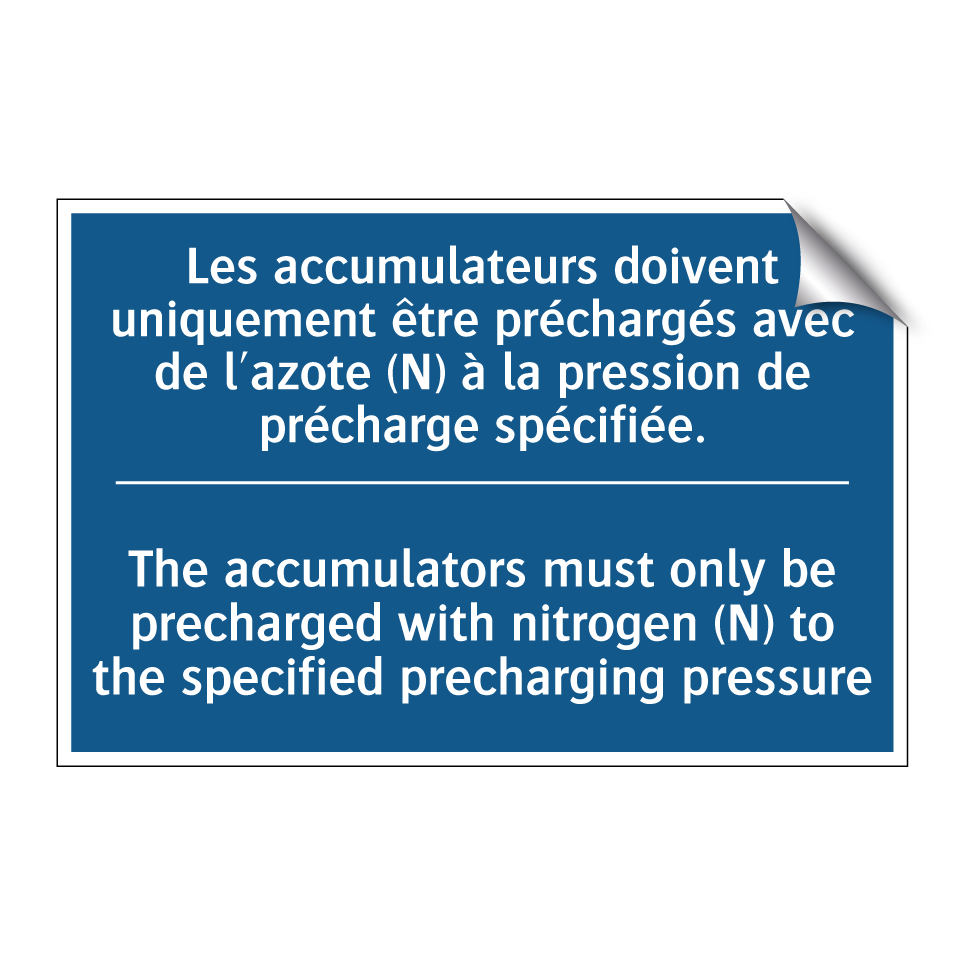 Les accumulateurs doivent uniquement  /.../ - The accumulators must only be  /.../