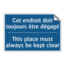 Cet endroit doit toujours être  /.../ - This place must always be kept  /.../
