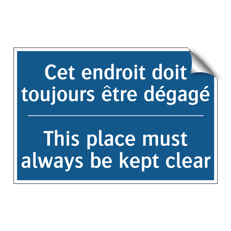 Cet endroit doit toujours être  /.../ - This place must always be kept  /.../
