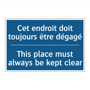 Cet endroit doit toujours être  /.../ - This place must always be kept  /.../