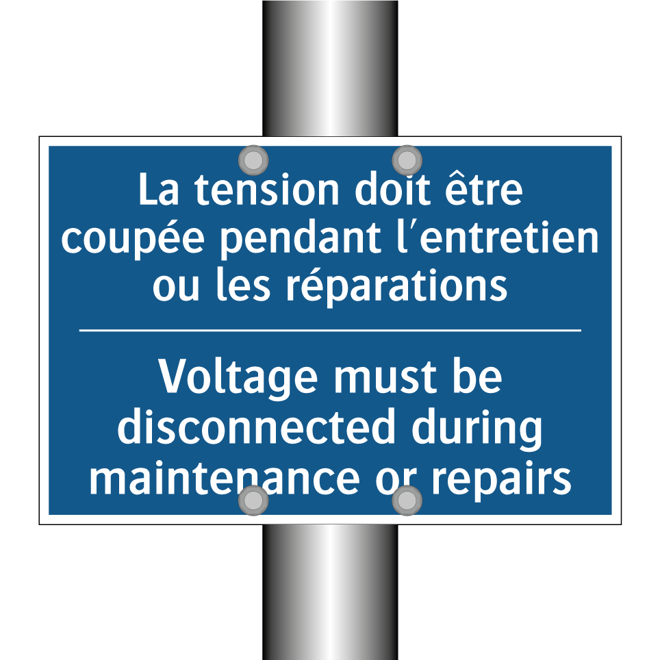 La tension doit être coupée pendant  /.../ - Voltage must be disconnected during  /.../