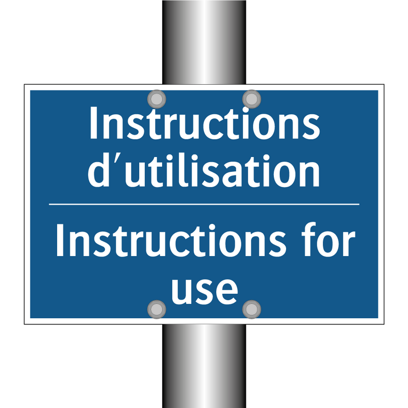 Instructions d'utilisation - Instructions for use