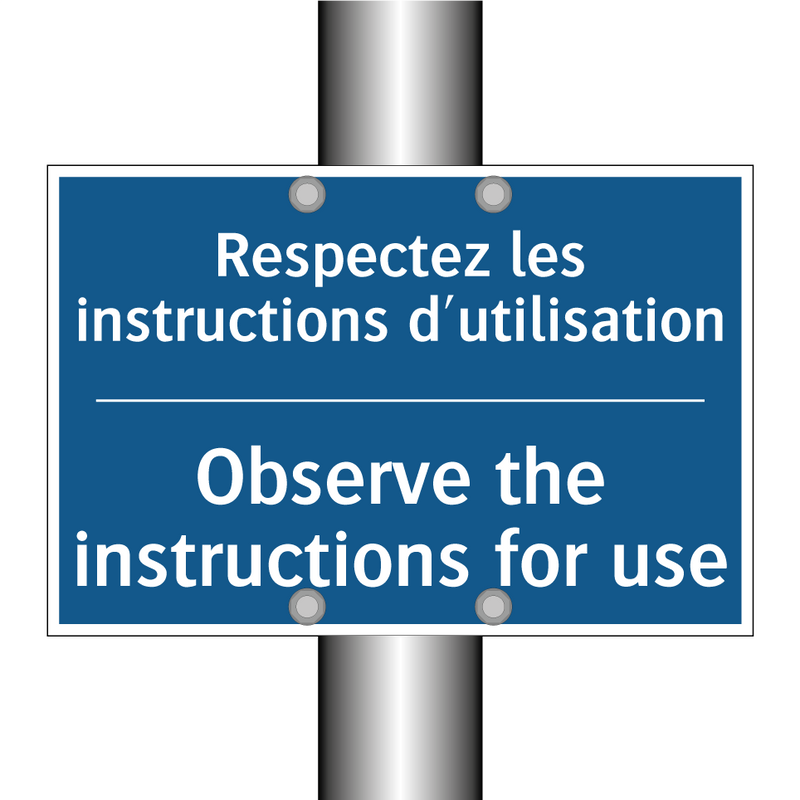 Respectez les instructions d'utilisation /.../ - Observe the instructions for use /.../