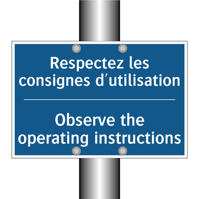 Respectez les consignes d'utilisation /.../ - Observe the operating instructions /.../