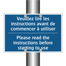 Veuillez lire les instructions  /.../ - Please read the instructions before  /.../
