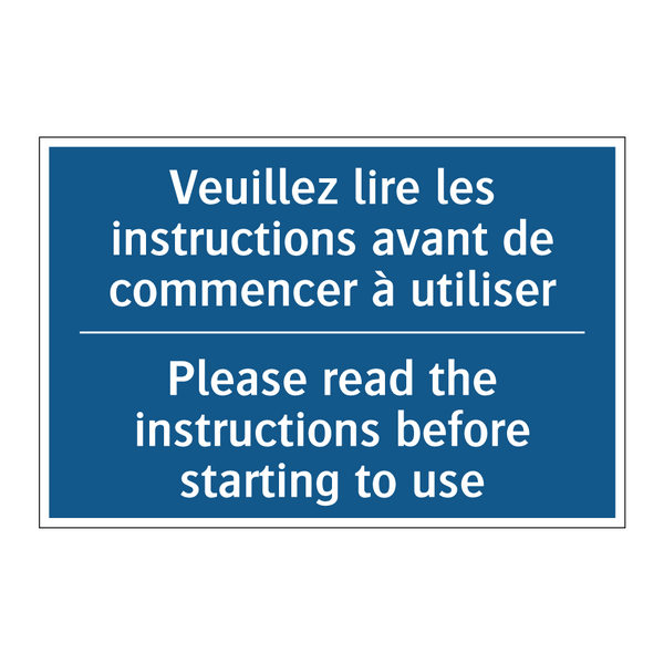 Veuillez lire les instructions  /.../ - Please read the instructions before  /.../