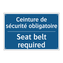 Ceinture de sécurité obligatoire /.../ - Seat belt required