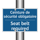 Ceinture de sécurité obligatoire /.../ - Seat belt required