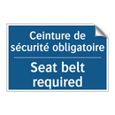 Ceinture de sécurité obligatoire /.../ - Seat belt required