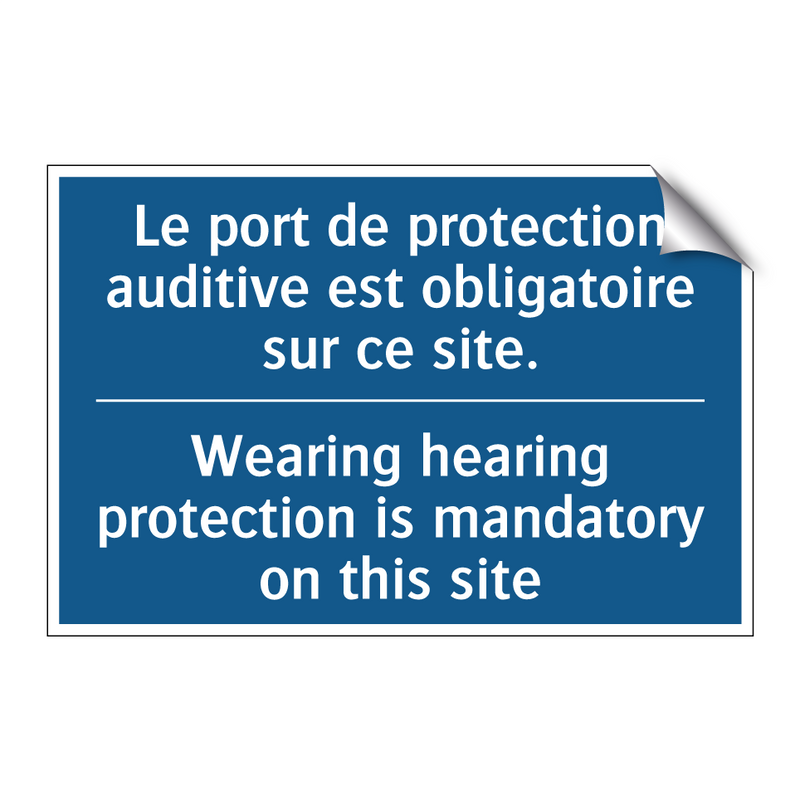 Le port de protection auditive  /.../ - Wearing hearing protection is  /.../