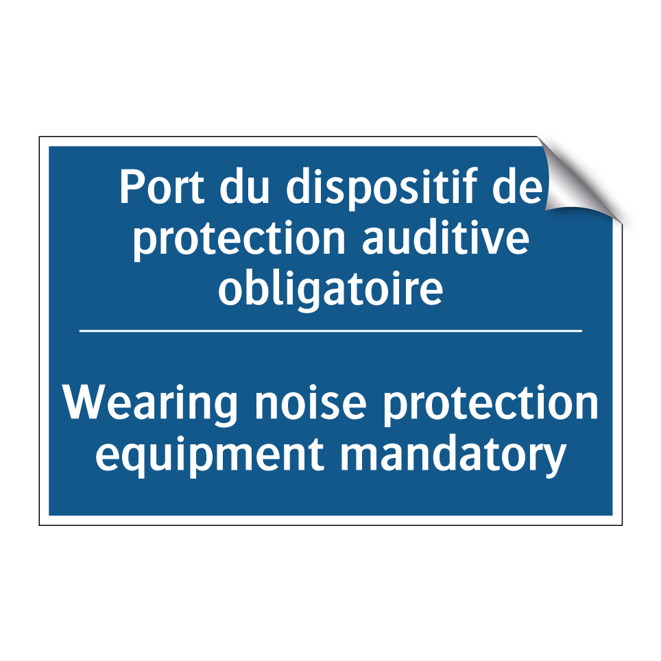 Port du dispositif de protection  /.../ - Wearing noise protection equipment  /.../