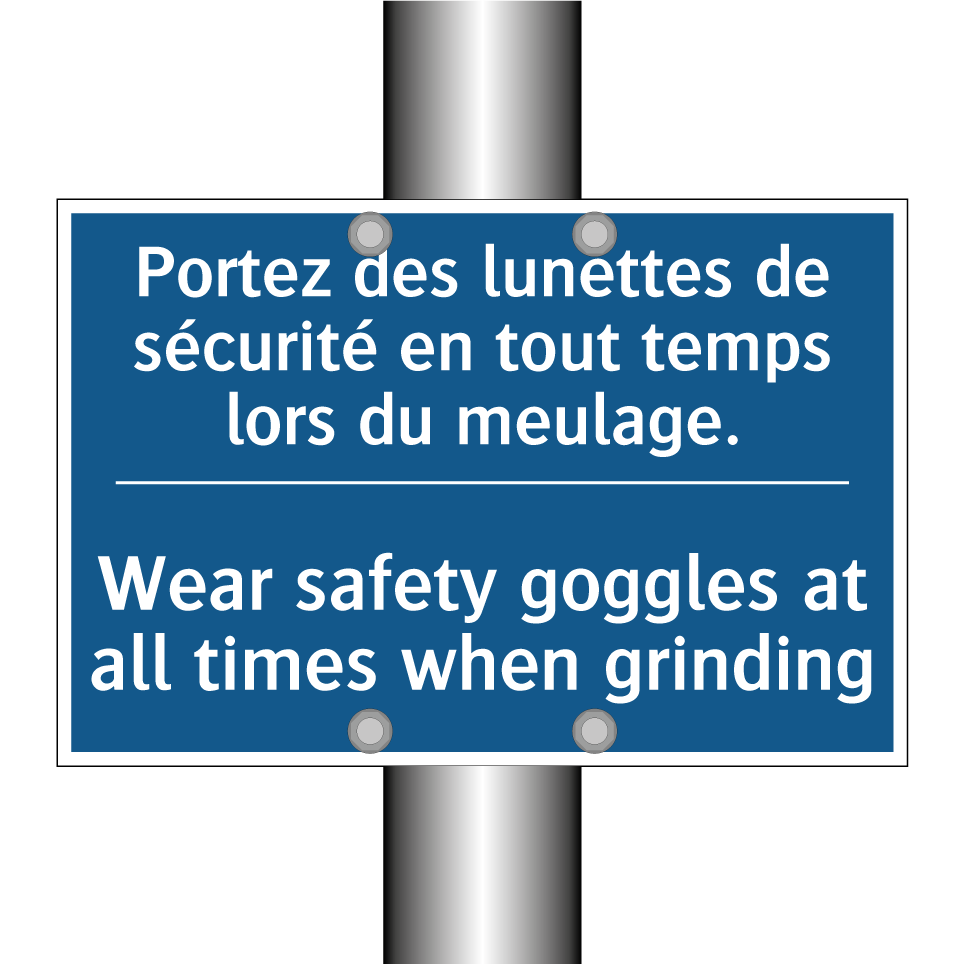 Portez des lunettes de sécurité  /.../ - Wear safety goggles at all times  /.../