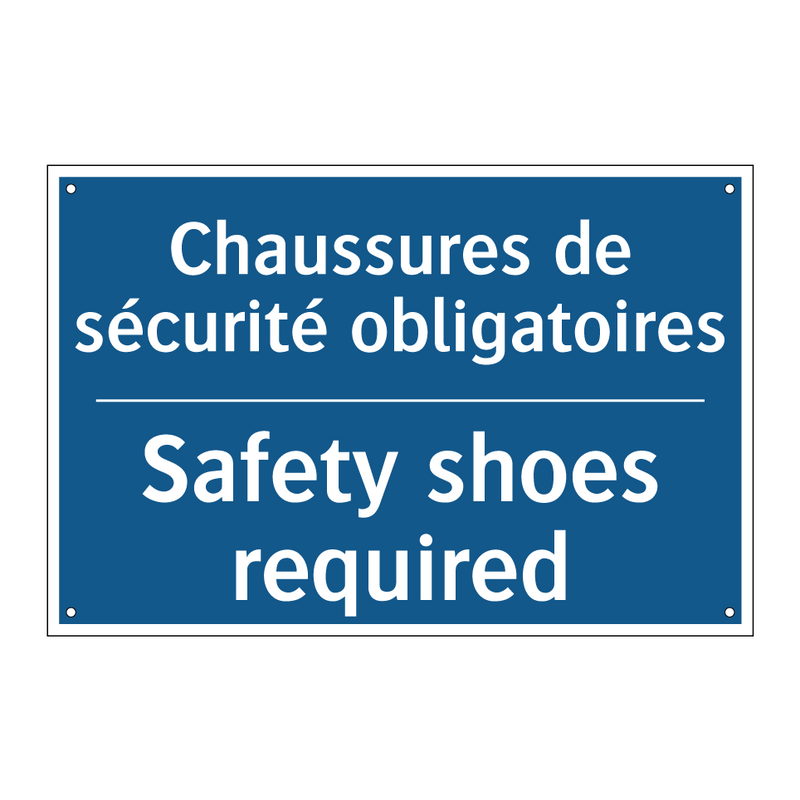 Chaussures de sécurité obligatoires /.../ - Safety shoes required