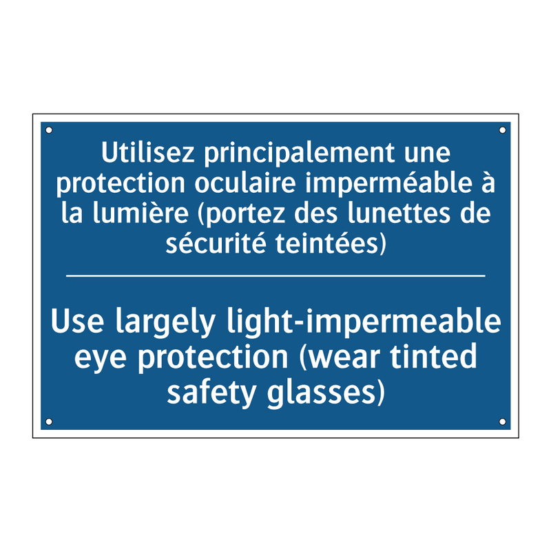 Utilisez principalement une protection  /.../ - Use largely light-impermeable  /.../