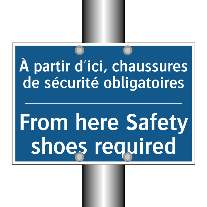 À partir d'ici, chaussures de  /.../ - From here Safety shoes required /.../