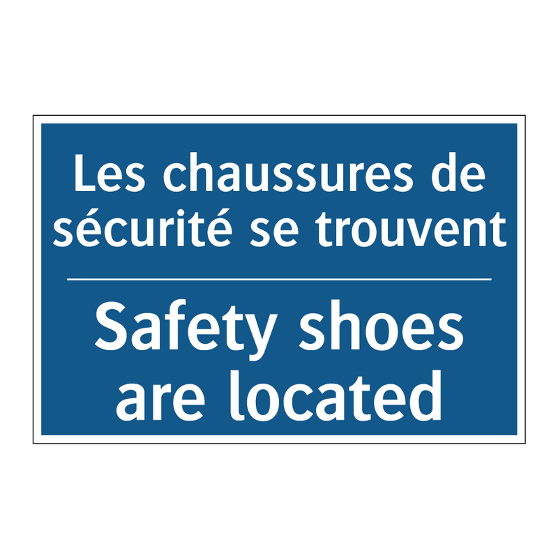 Les chaussures de sécurité se  /.../ - Safety shoes are located