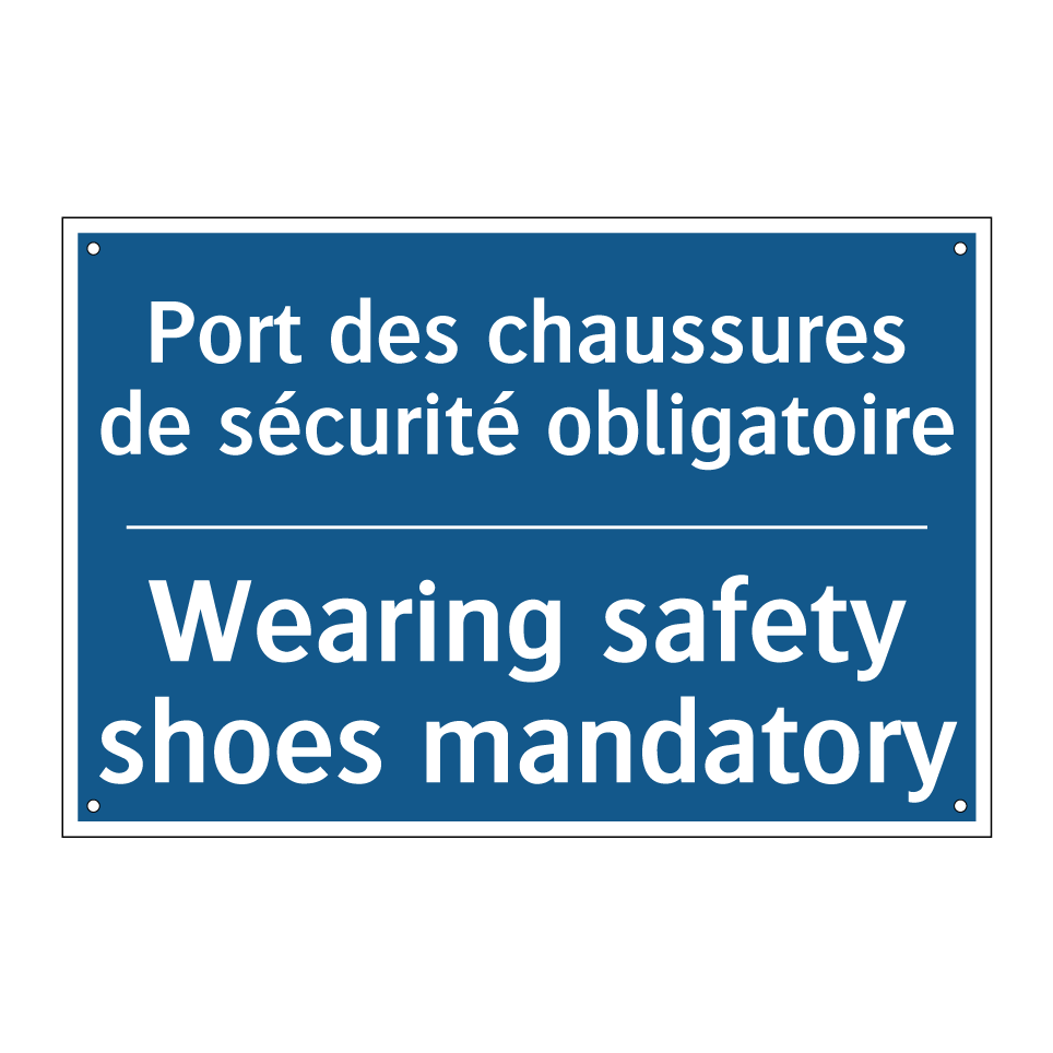 Port des chaussures de sécurité  /.../ - Wearing safety shoes mandatory