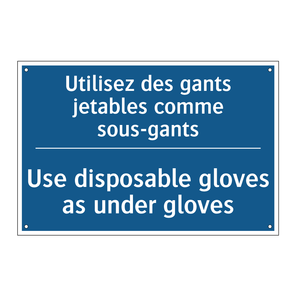 Utilisez des gants jetables comme  /.../ - Use disposable gloves as under  /.../
