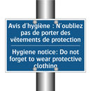 Avis d'hygiène : N'oubliez pas  /.../ - Hygiene notice: Do not forget  /.../