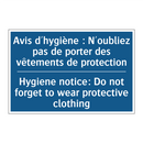 Avis d'hygiène : N'oubliez pas  /.../ - Hygiene notice: Do not forget  /.../