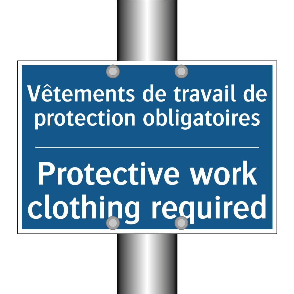 Vêtements de travail de protection  /.../ - Protective work clothing required /.../