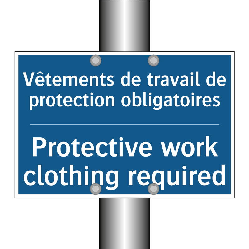 Vêtements de travail de protection  /.../ - Protective work clothing required /.../