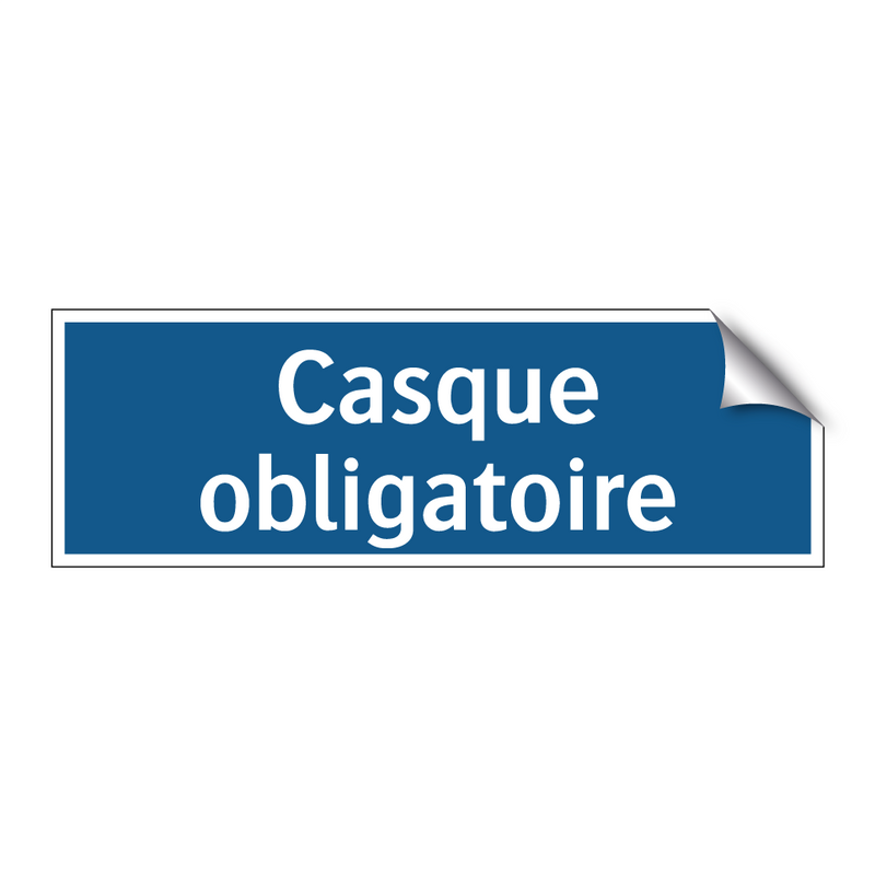 Casque obligatoire