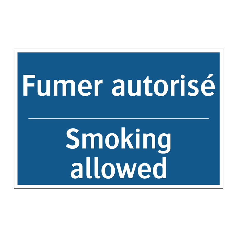 Fumer autorisé - Smoking allowed