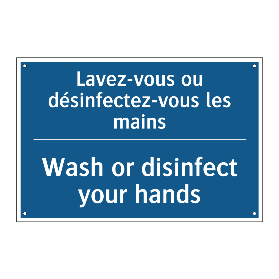 Lavez-vous ou désinfectez-vous  /.../ - Wash or disinfect your hands