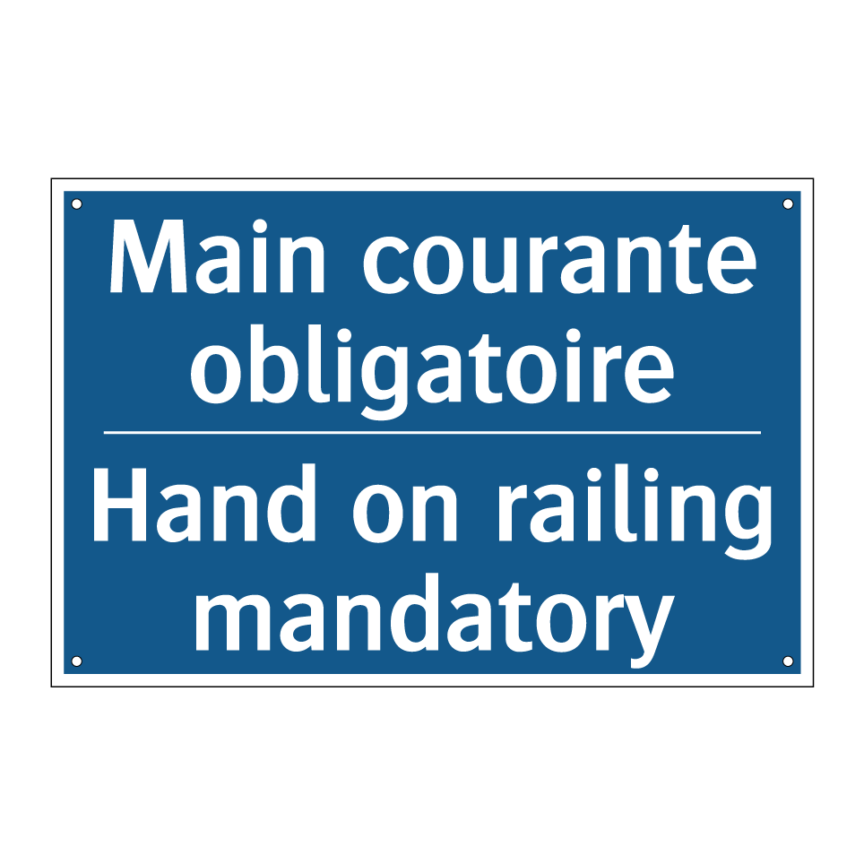 Main courante obligatoire - Hand on railing mandatory