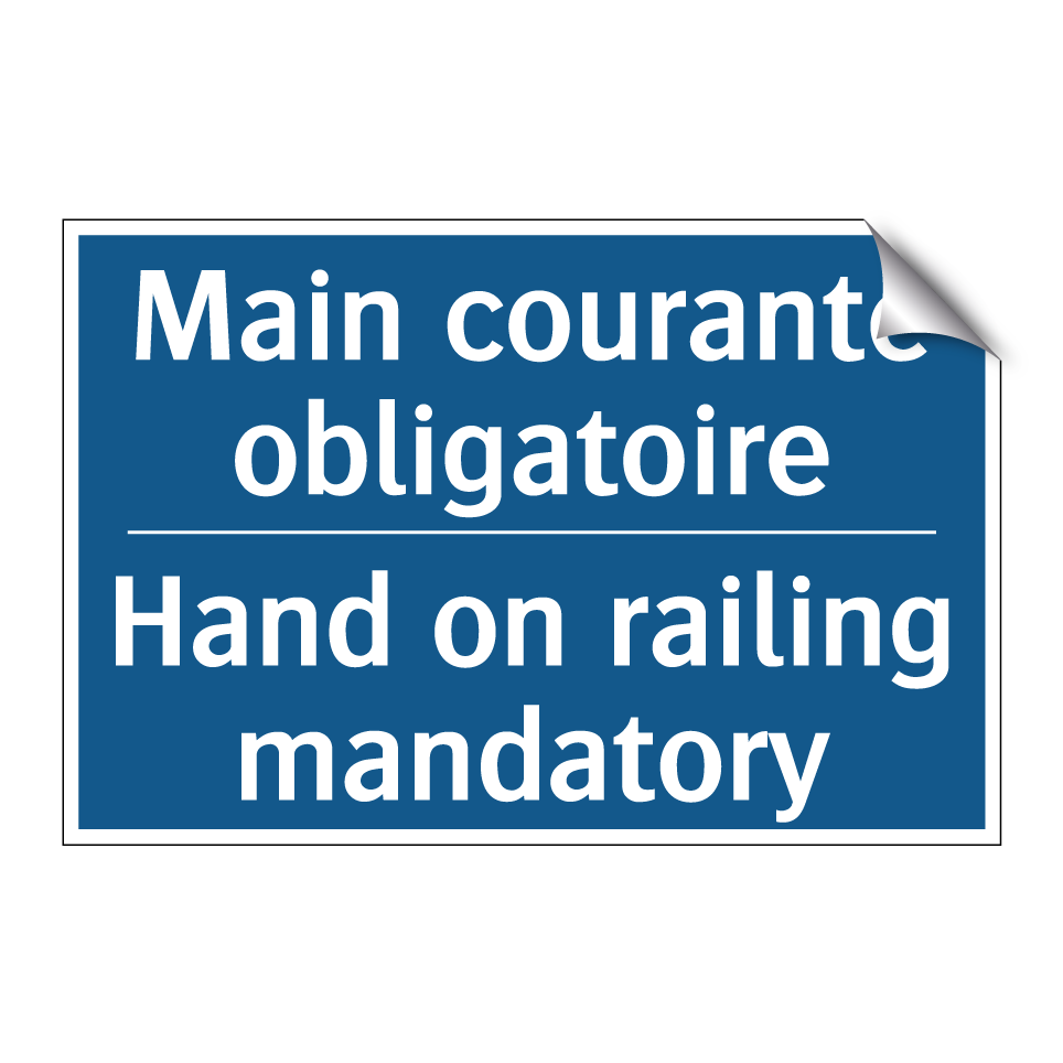Main courante obligatoire - Hand on railing mandatory