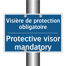 Visière de protection obligatoire /.../ - Protective visor mandatory