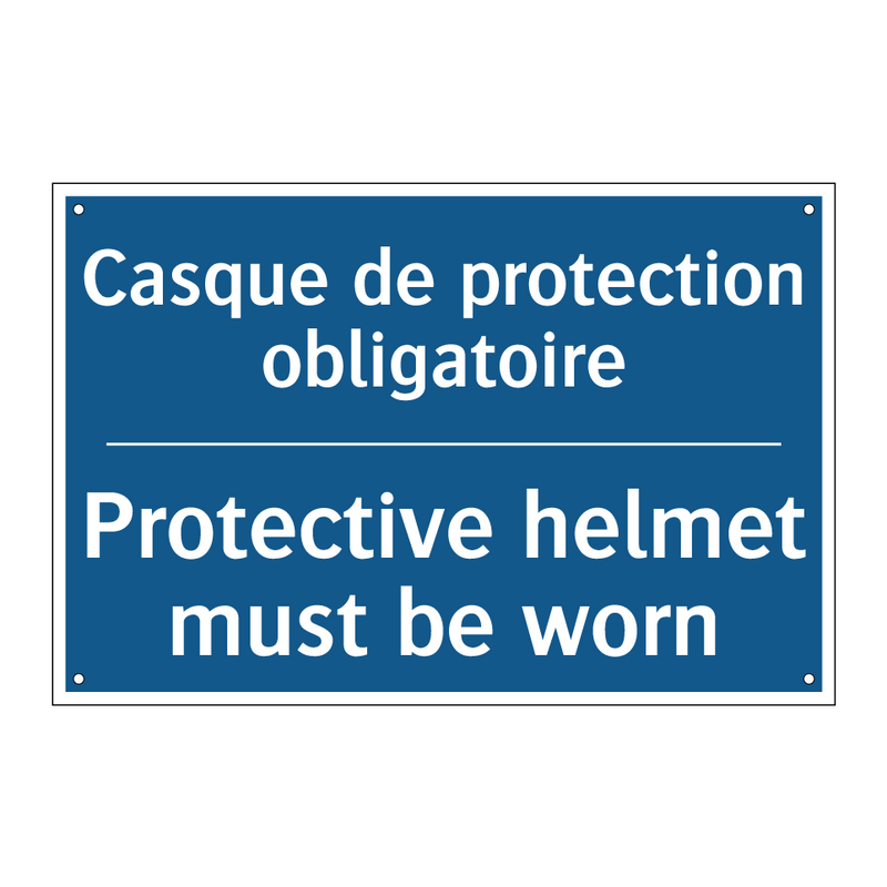 Casque de protection obligatoire /.../ - Protective helmet must be worn