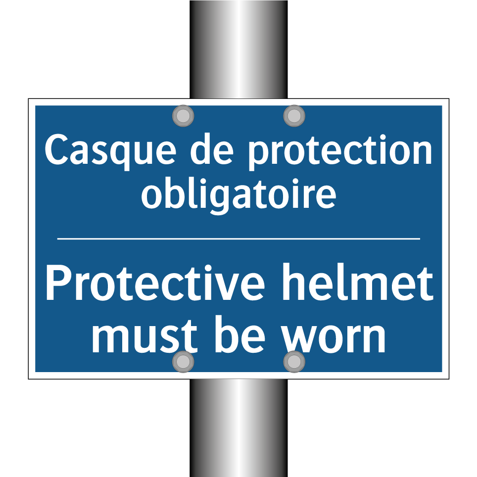 Casque de protection obligatoire /.../ - Protective helmet must be worn
