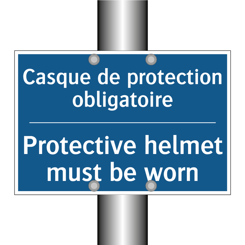 Casque de protection obligatoire /.../ - Protective helmet must be worn