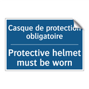 Casque de protection obligatoire /.../ - Protective helmet must be worn