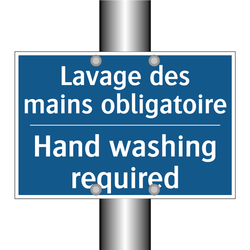 Lavage des mains obligatoire - Hand washing required
