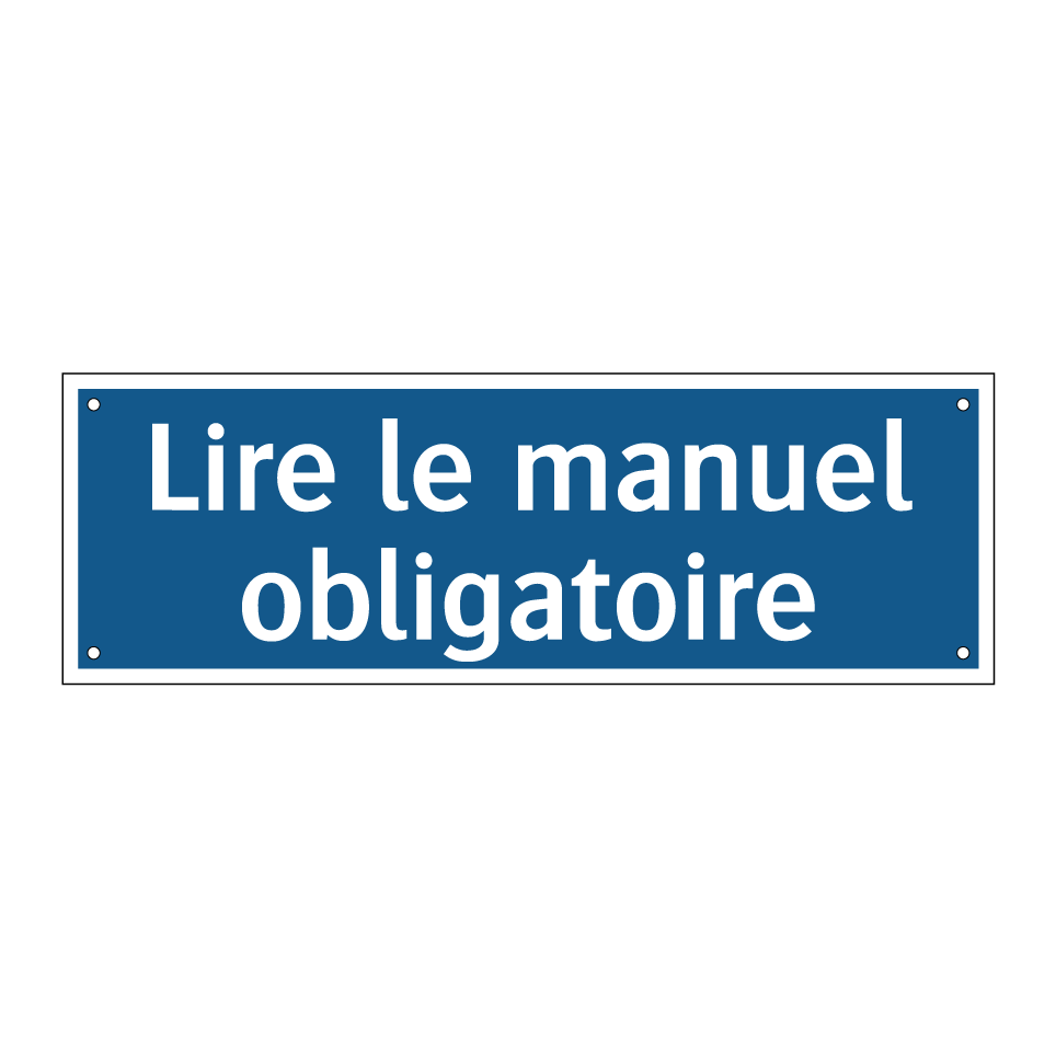 Lire le manuel obligatoire