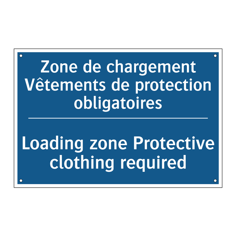 Zone de chargement Vêtements de  /.../ - Loading zone Protective clothing  /.../