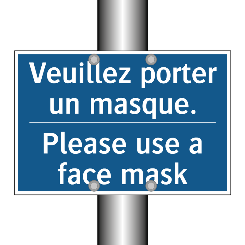 Veuillez porter un masque. - Please use a face mask