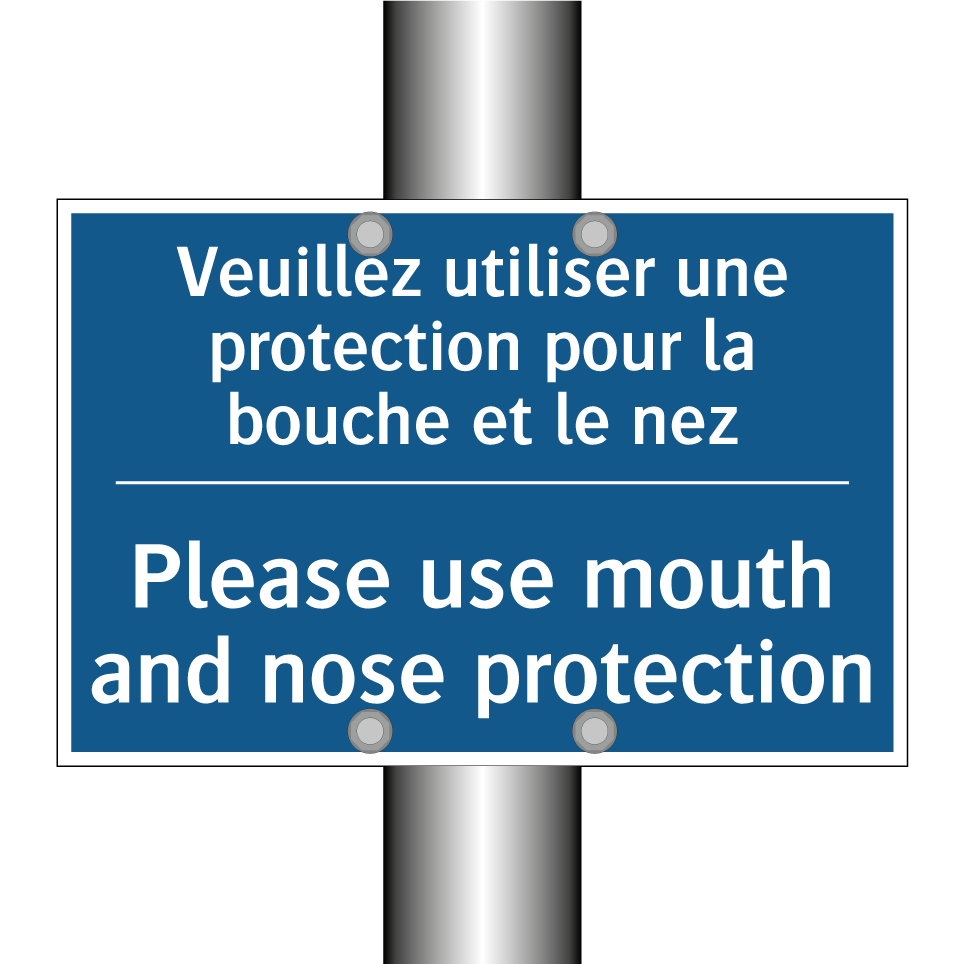 Veuillez utiliser une protection  /.../ - Please use mouth and nose protection /.../
