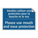 Veuillez utiliser une protection  /.../ - Please use mouth and nose protection /.../