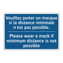 Veuillez porter un masque si la  /.../ - Please wear a mask if minimum  /.../