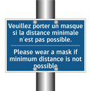 Veuillez porter un masque si la  /.../ - Please wear a mask if minimum  /.../