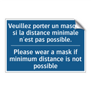 Veuillez porter un masque si la  /.../ - Please wear a mask if minimum  /.../