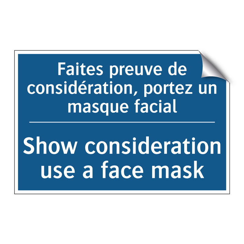 Faites preuve de considération,  /.../ - Show consideration use a face  /.../