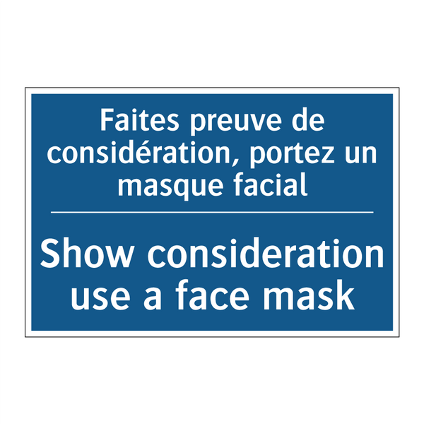 Faites preuve de considération,  /.../ - Show consideration use a face  /.../