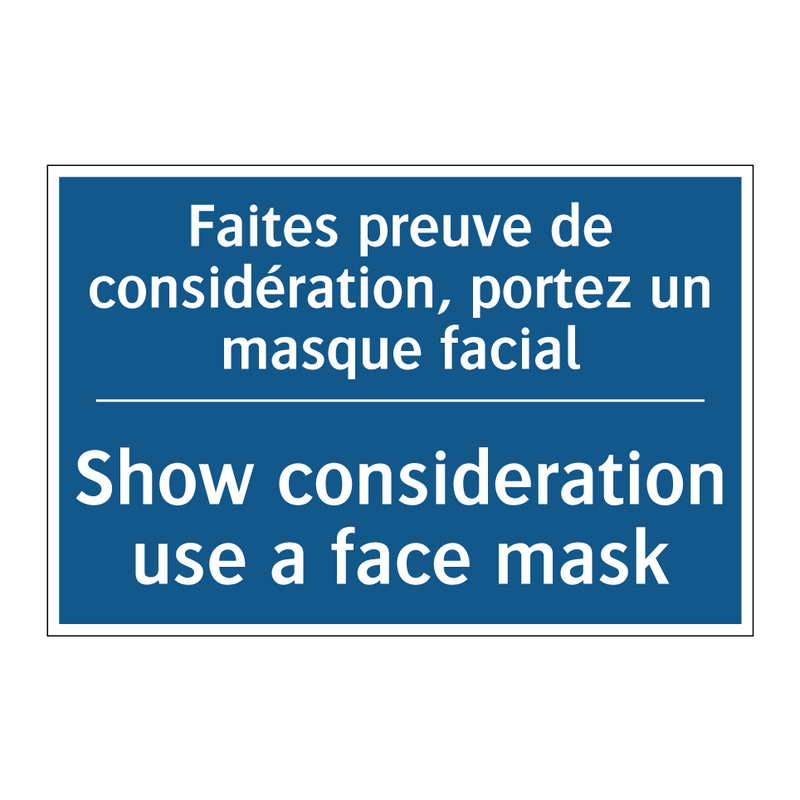 Faites preuve de considération,  /.../ - Show consideration use a face  /.../