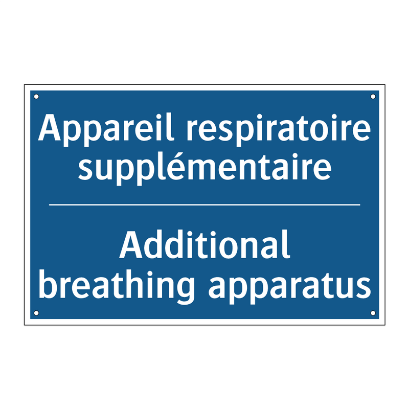 Appareil respiratoire supplémentaire /.../ - Additional breathing apparatus